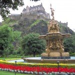 Edinburgh Castle met fontein